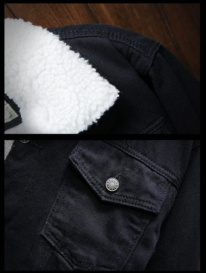 Chaqueta Jeans Masculina Forrada en Lana