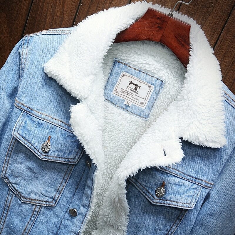Chaqueta Jeans Masculina Forrada en Lana
