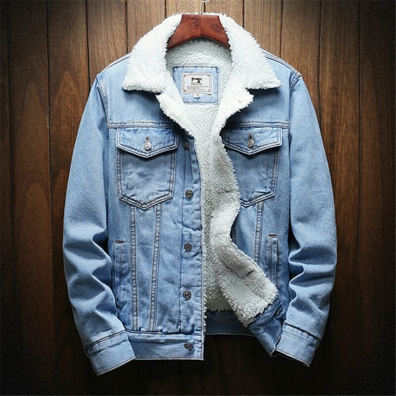 Chaqueta Jeans Masculina Forrada en Lana