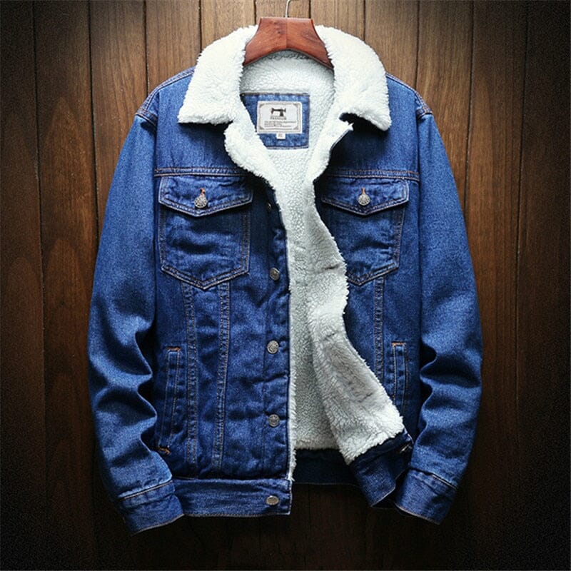 Chaqueta Jeans Masculina Forrada en Lana