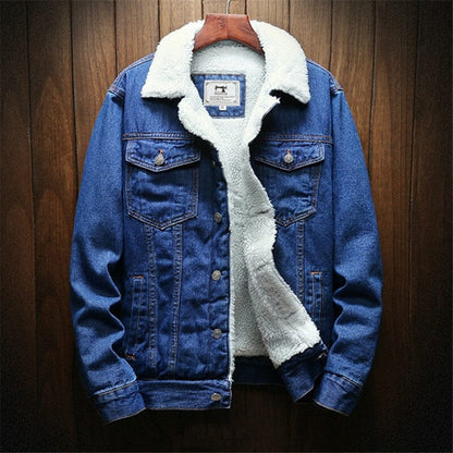 Chaqueta Jeans Masculina Forrada en Lana